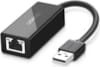 Adaptateur USB 2.0 vers RJ45 Noir