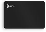 Carte NFC PVC noire mate NTAG213 85,6 x 54 mm