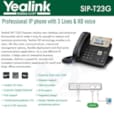 Téléphone IP Gigabit professionnel 3 comptes SIP ecran LCD PoE SIP-T23G