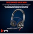 Poly Blackwire 3320 Stereo USB-C Headset +USB-C/A Adapter 8X219AA