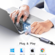UGREEN Adap Aluminium USB-C to RJ45 GRIS 50737