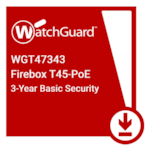 Basic Security Suite Renewal/Upgrade 3-ans pour Firebox T45-PoE