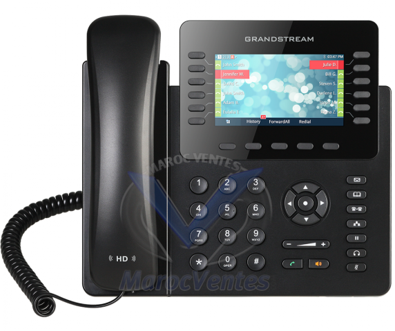 Téléphone IP POE 12 Lignes et 6 Comptes SIP Ecran LCD GXP2170