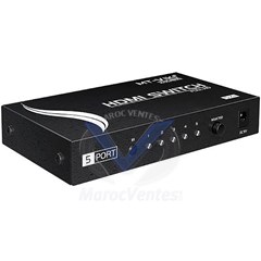 SELECTEUR HDMI 5 EN 1 SORTIE 4K 30HZ AVEC TÉLÉCOMMANDE IR