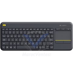 Clavier sans fil avec pavé tactile intégré Wireless Touch Keyboard K400 Plus Noir (AZERTY, Français)