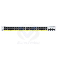 Switch Web Manageable Niveau 2 48 ports PoE+ 10/100/1000 Mbps + 4 Logements SFP 1 Gbps