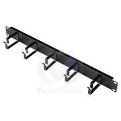 Panneau de gestion de câbles horizontal 19'' 1U NOIR LN-KDG-YKD-1UKN-BL