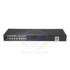 Commutateur Intelligent Gigabit 16 Ports RJ4510/100/1000 Mbps Boîtier en Acier Montable en Rack 19" Géré