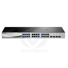 Smart switch 24 ports Gigabit PoE + 4 ports Combo SFP