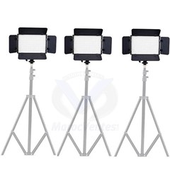 KIT DE 3 PROJECTEURS LED POUR STUDIO VIDÉO & PHOTO