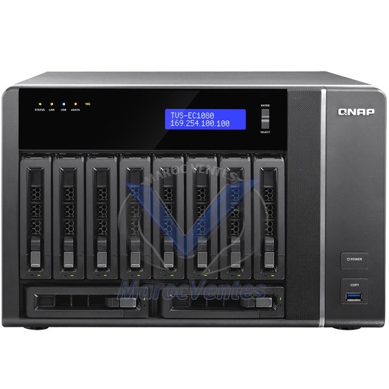 Serveur NAS Professionnel TVS-EC1080-i3-8G 10 Baies (sans disque dur) TVS-EC1080